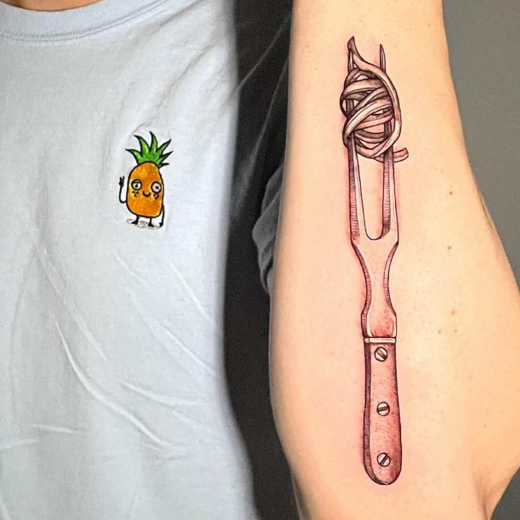 Pasta Fork Tattoo 6 Pasta Tattoos: The Most Interesting Meaning Behind This Popular Trend (2022)