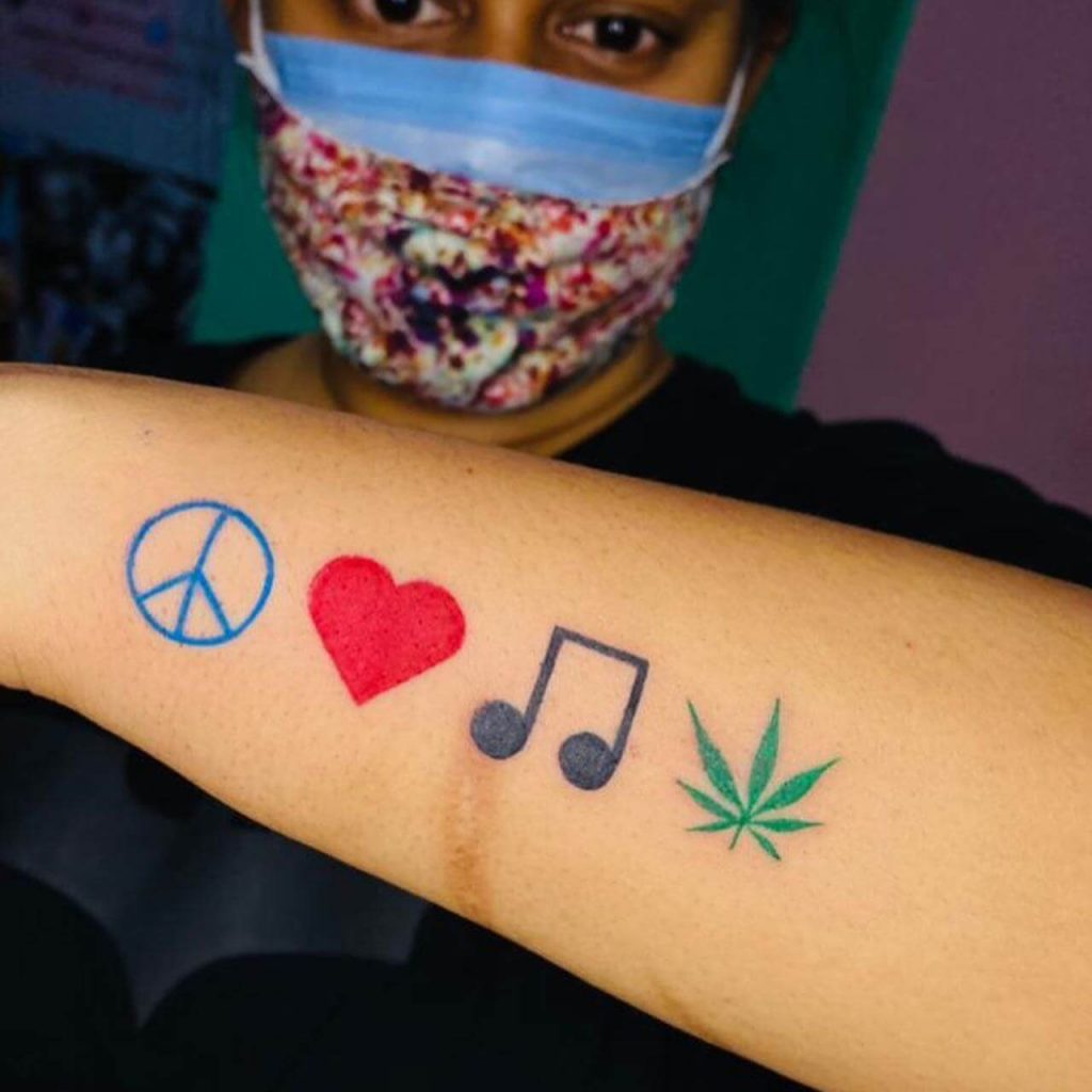 Peace Weed Tattoo 3 100+ Amazing Weed Tattoo Ideas That Will Get You High