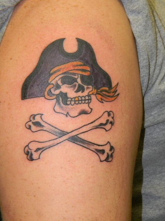 Pirate Skull Tattoo 2 61 Awesome Skull Tattoo Designs for Men and Women in 2022