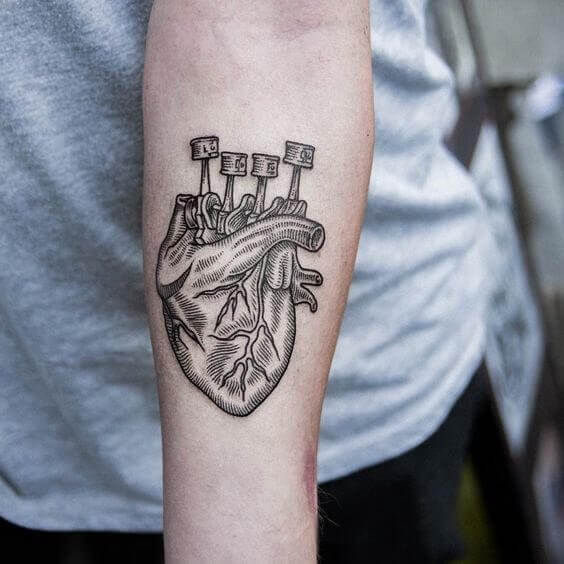 Piston Heart Tattoo 2 Piston Tattoo: Everything You Need To Know (30+ Cool Design Ideas)