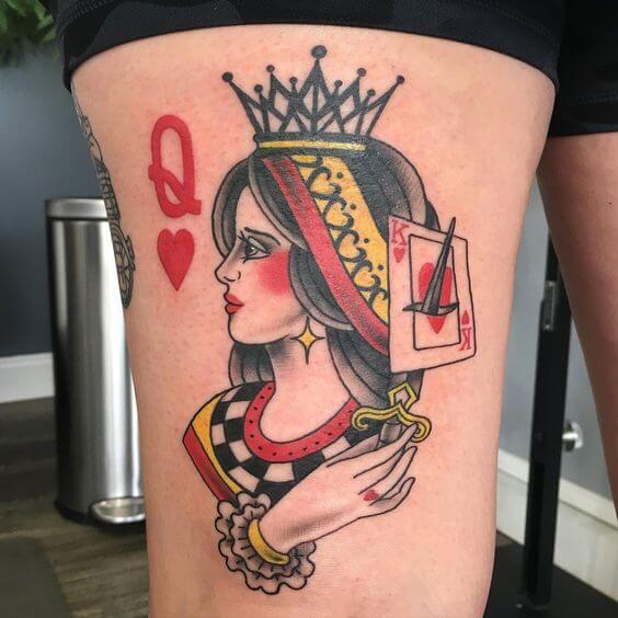 Queen Of Hearts Tattoo 59+ Awesome Heart Tattoos With Meaningful Designs