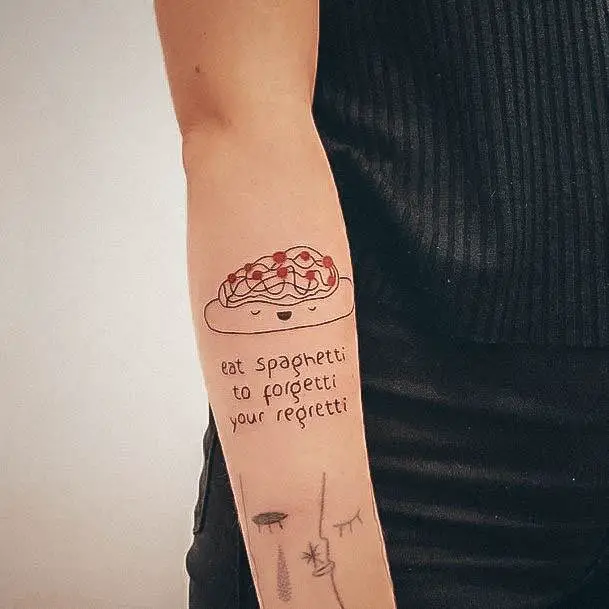 Quote Pasta Tattoo 4 Pasta Tattoos: The Most Interesting Meaning Behind This Popular Trend (2022)