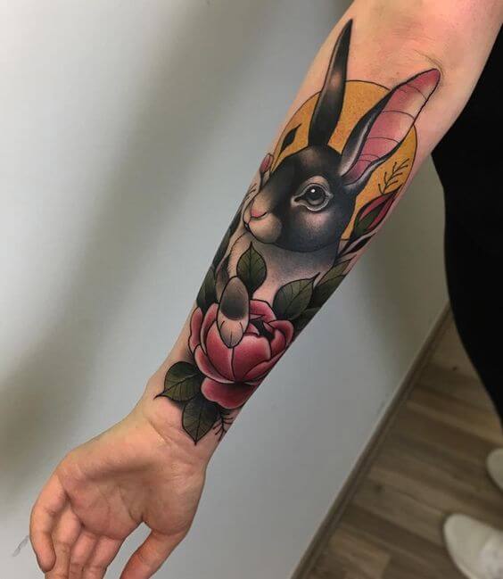 Rabbit Tattoo on Sleeve Rabbit Tattoo: 50 Best Rabbit Tattoo Designs to Choose From (Men And Women)