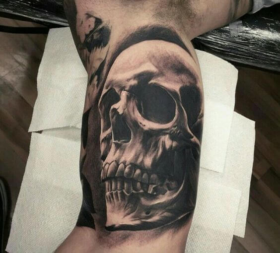 Realistic Skull Tattoo 3 61 Awesome Skull Tattoo Designs for Men and Women in 2022