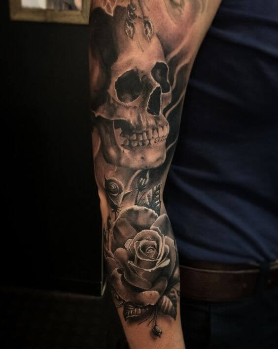 Realistic Skull Tattoo 61 Awesome Skull Tattoo Designs for Men and Women in 2022