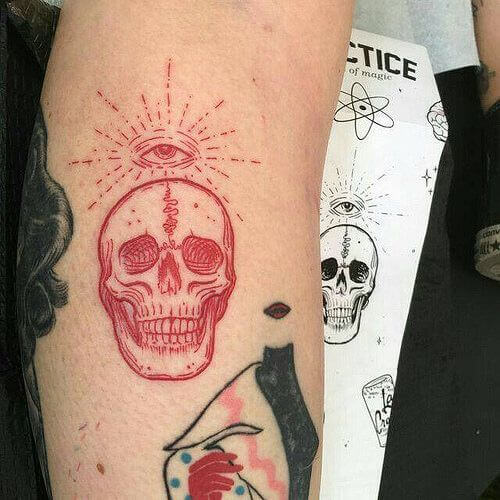 Red Skull Tattoo 61 Awesome Skull Tattoo Designs for Men and Women in 2022
