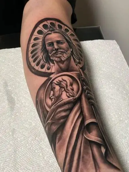 San Judas Tattoo on Arm 3 Top 12 Awesome San Judas Tattoo Ideas in 2022