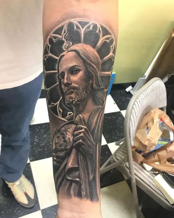 San Judas Tattoo on Arm 5 Top 12 Awesome San Judas Tattoo Ideas in 2022