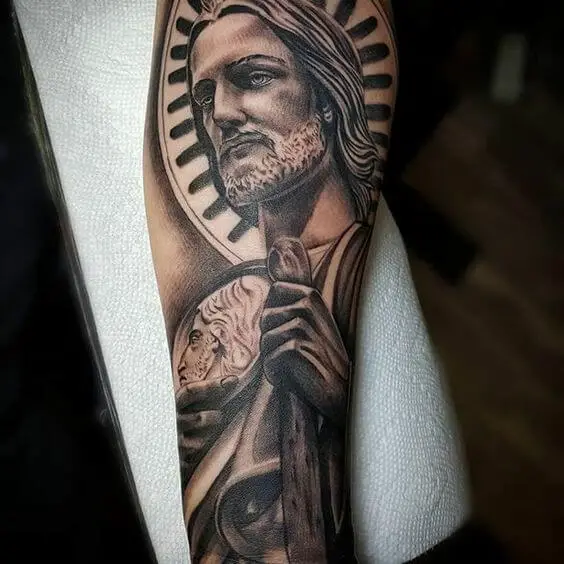 San Judas Tattoo on Forearm 5 Top 12 Awesome San Judas Tattoo Ideas in 2022