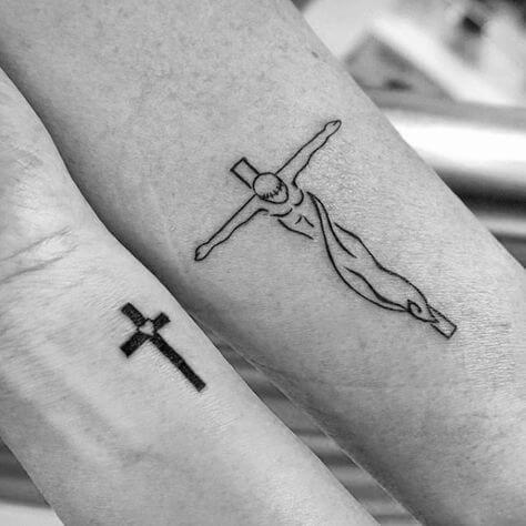 Simple Jesus Cross Tattoo 26 Beautiful Jesus Tattoo Ideas for Men in 2022