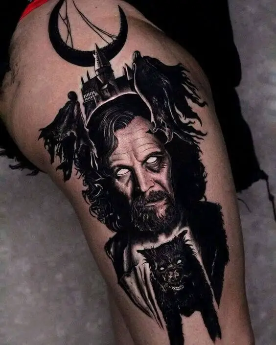 Sirius Blacks portrait tattoo 4 Sirius Black's Tattoos: Everything You Need to Know (A Complete Guide)