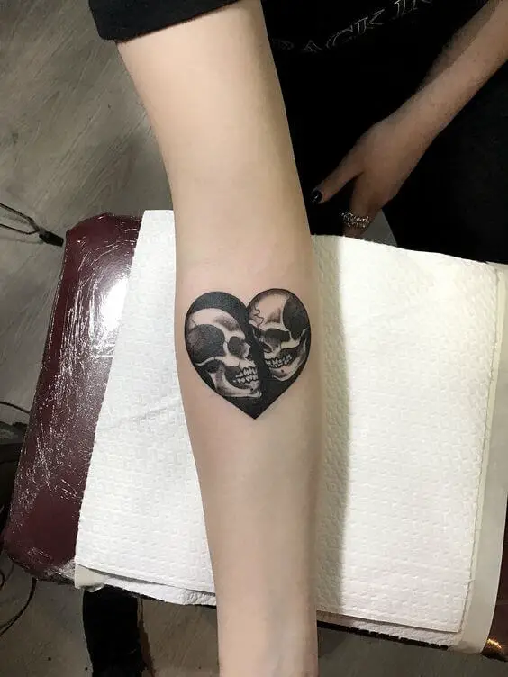 Skull Heart Tattoo 59+ Awesome Heart Tattoos With Meaningful Designs
