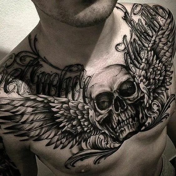 Skulls And Wings Tattoo 4 61 Awesome Skull Tattoo Designs for Men and Women in 2022