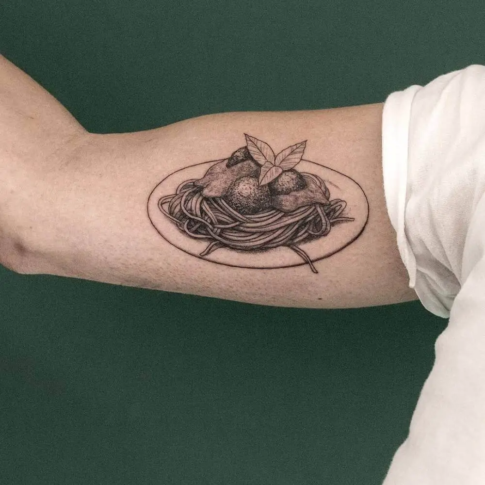 Spaghetti Meatballs Tattoo 6 Pasta Tattoos: The Most Interesting Meaning Behind This Popular Trend (2022)