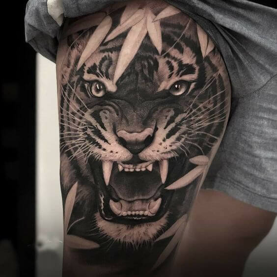 Thigh Tiger Tattoo 36+ Tiger Tattoo Designs for Men and Women in 2022