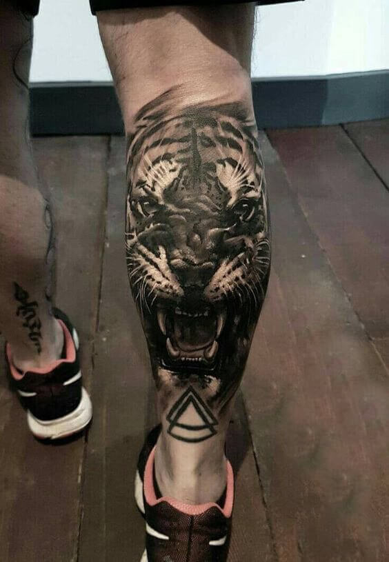 Tiger Calf Tattoo 3 36+ Tiger Tattoo Designs for Men and Women in 2022