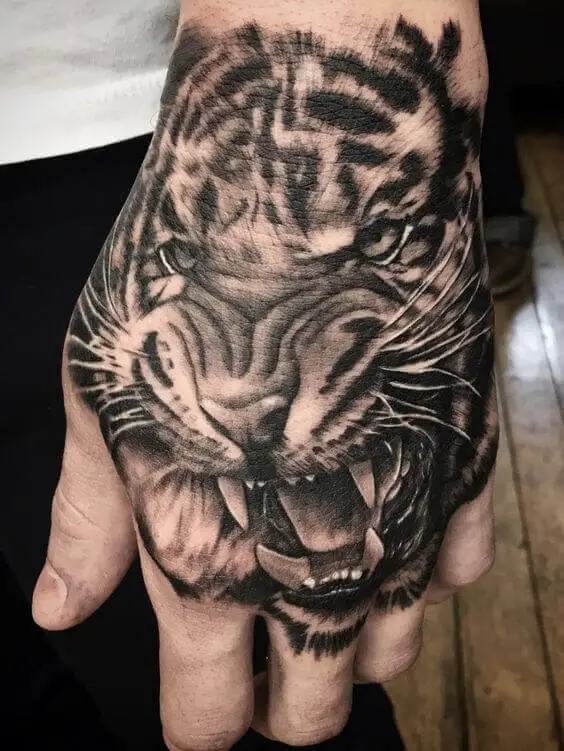 Tiger Hand Tattoo 4 36+ Tiger Tattoo Designs for Men and Women in 2022