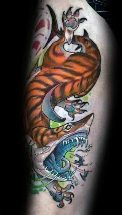 Tiger Shark Tattoo 3 36+ Tiger Tattoo Designs for Men and Women in 2022