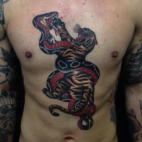 Tiger Snake Tattoo 36+ Tiger Tattoo Designs for Men and Women in 2022