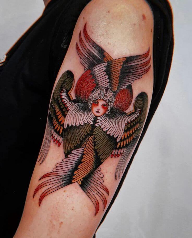Traditional Angel Tattoo Traditional Tattoos (100+ Inspiration Tattoos)