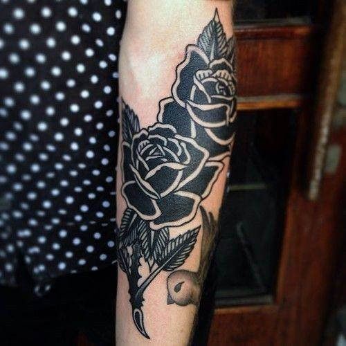 Traditional Black Rose Tattoo 1 Traditional Tattoos (100+ Inspiration Tattoos)