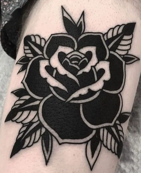 Traditional Black Rose Tattoo 2 1 Traditional Tattoos (100+ Inspiration Tattoos)