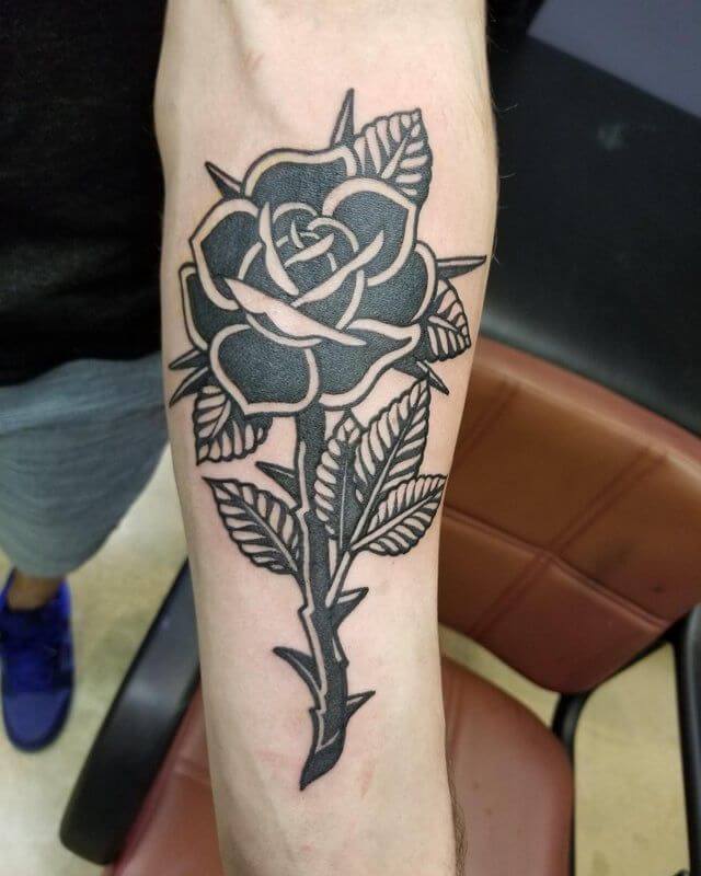 Traditional Black Rose Tattoo 3 1 Traditional Tattoos (100+ Inspiration Tattoos)