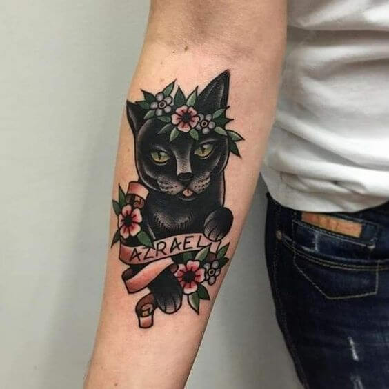 Traditional Cat Tattoo 1 Traditional Tattoos (100+ Inspiration Tattoos)