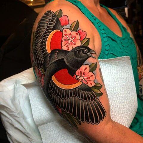 Traditional Crow Tattoo 5 Traditional Tattoos (100+ Inspiration Tattoos)