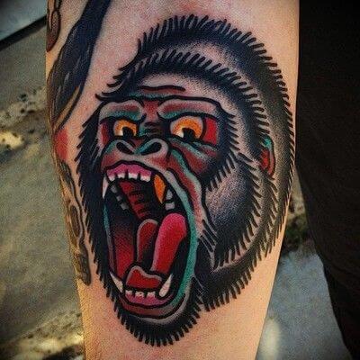 Traditional Gorilla Tattoo 2 Traditional Tattoos (100+ Inspiration Tattoos)