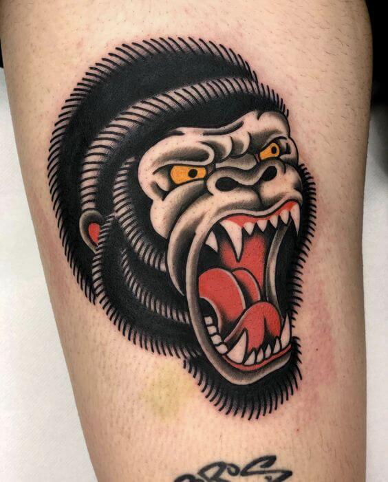 Traditional Gorilla Tattoo 3 Traditional Tattoos (100+ Inspiration Tattoos)