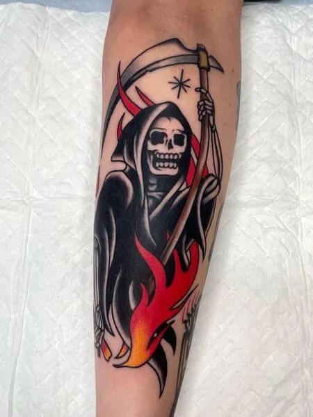 Traditional Grim Reaper Tattoo 2 Traditional Tattoos (100+ Inspiration Tattoos)