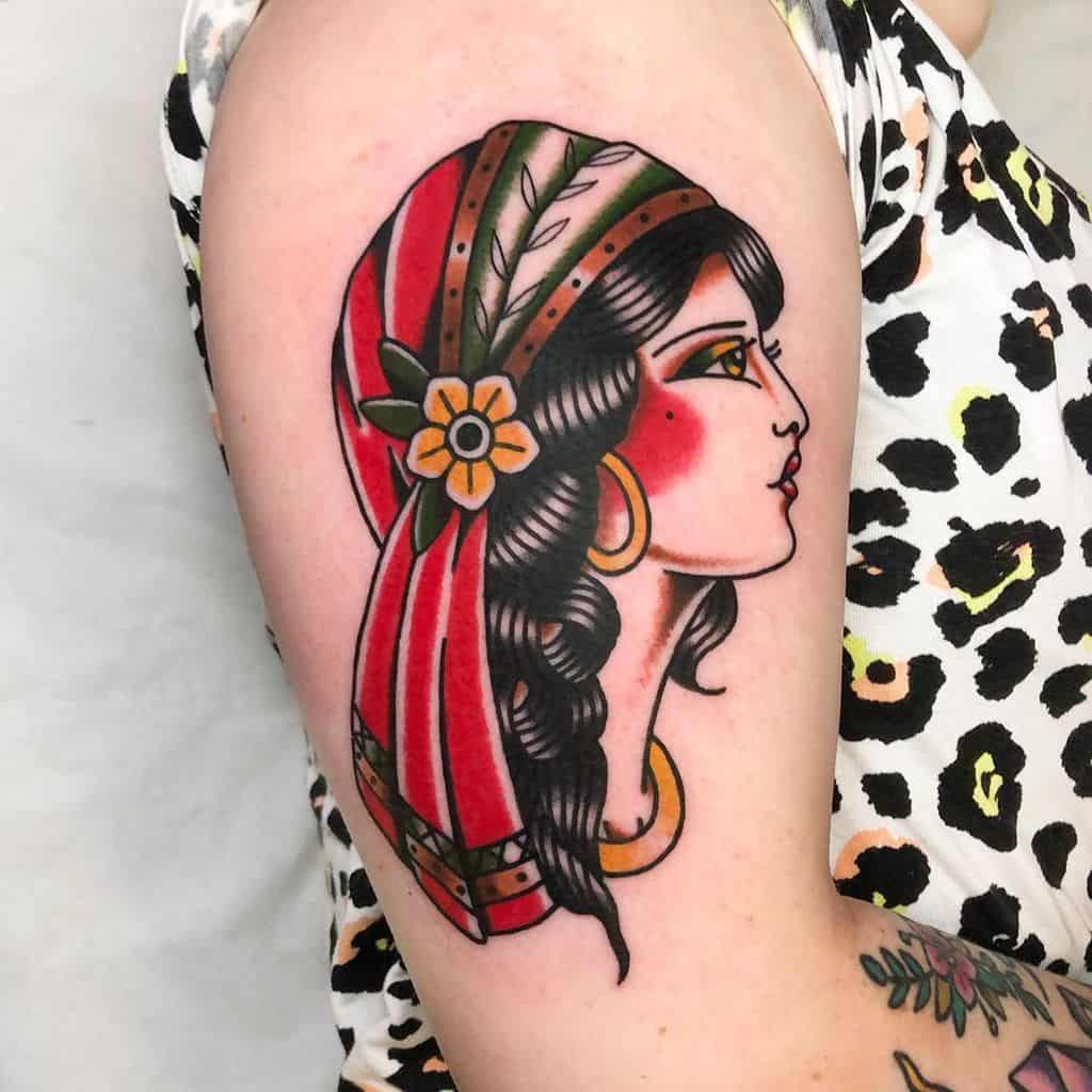 Traditional Gypsy Tattoo 2 Traditional Tattoos (100+ Inspiration Tattoos)