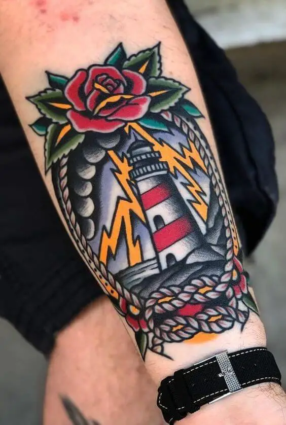 Traditional Lighthouse Tattoo 4 Traditional Tattoos (100+ Inspiration Tattoos)