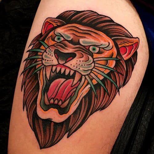 Traditional Lion Tattoo Traditional Tattoos (100+ Inspiration Tattoos)