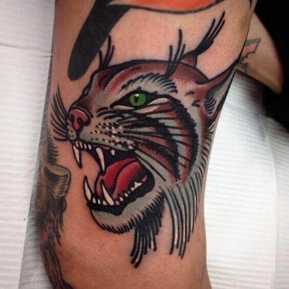 Traditional Lynx Tattoo 2 Lynx Tattoo: Everything You Need To Know (30+ Cool Design Ideas)