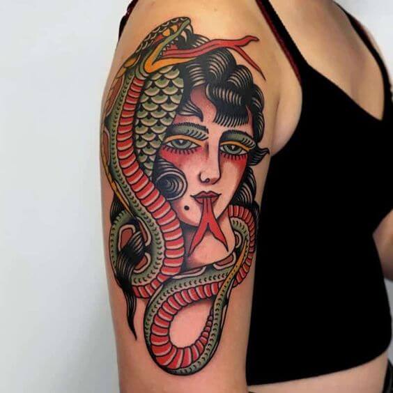 Traditional Medusa Tattoo Traditional Tattoos (100+ Inspiration Tattoos)