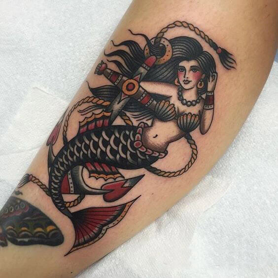 Traditional Mermaid Tattoo 3 Traditional Tattoos (100+ Inspiration Tattoos)
