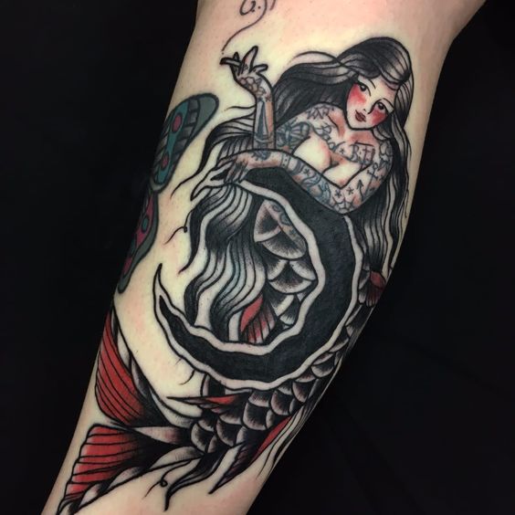 Traditional Mermaid Tattoo 4 Traditional Tattoos (100+ Inspiration Tattoos)
