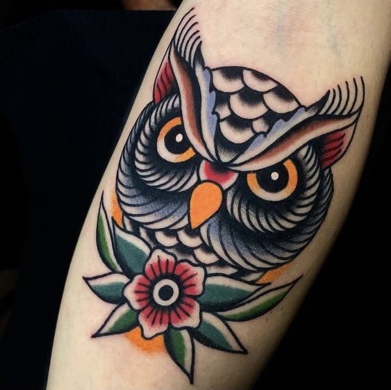Traditional Owl Tattoo 2 Traditional Tattoos (100+ Inspiration Tattoos)