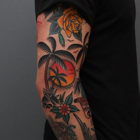 Traditional Palm Tree Tattoo 2 Traditional Tattoos (100+ Inspiration Tattoos)