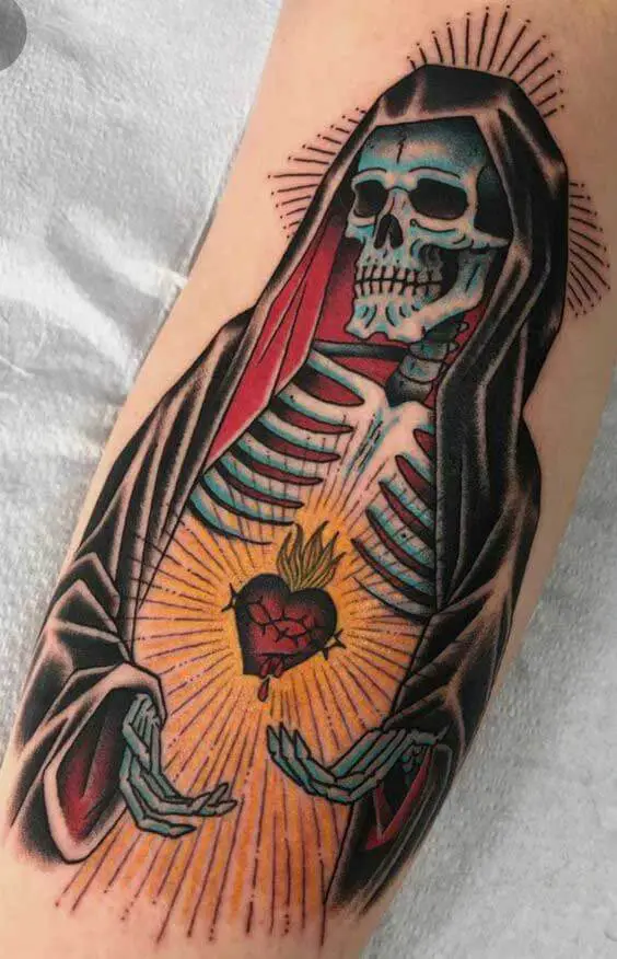 Traditional Santa Muerte Tattoo 2 Traditional Tattoos (100+ Inspiration Tattoos)