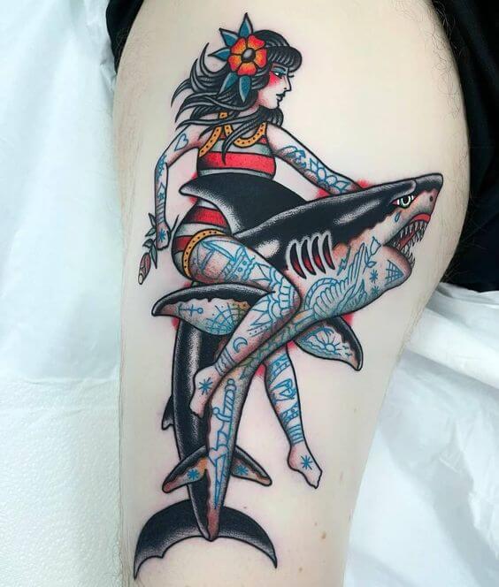 Traditional Shark Tattoo Traditional Tattoos (100+ Inspiration Tattoos)