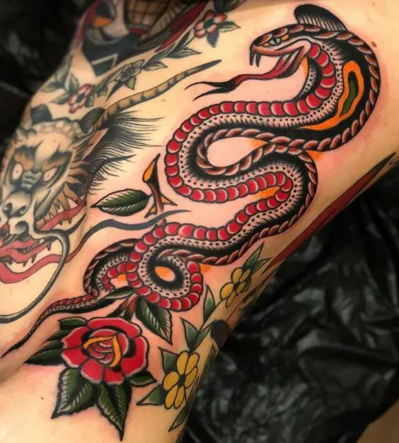 Traditional Snake Tattoo 2 Traditional Tattoos (100+ Inspiration Tattoos)