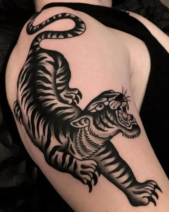 Traditional Tiger Tattoo 1 Traditional Tattoos (100+ Inspiration Tattoos)