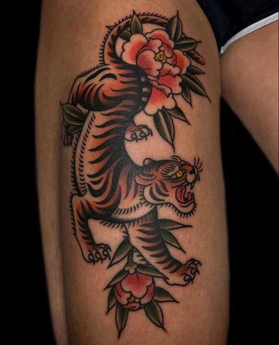 Traditional Tiger Tattoo 3 1 Traditional Tattoos (100+ Inspiration Tattoos)