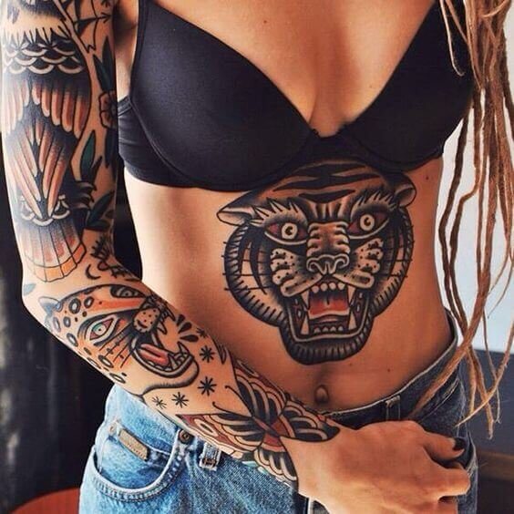 Traditional Tiger Tattoo 3 36+ Tiger Tattoo Designs for Men and Women in 2022