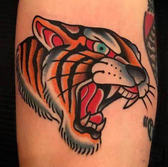 Traditional Tiger Tattoo 4 1 Traditional Tattoos (100+ Inspiration Tattoos)