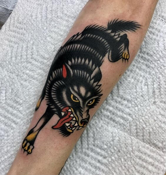 Traditional Wolf Tattoo Traditional Tattoos (100+ Inspiration Tattoos)