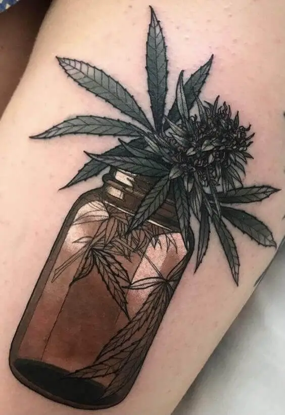 Weed Flower Tattoo 2 100+ Amazing Weed Tattoo Ideas That Will Get You High